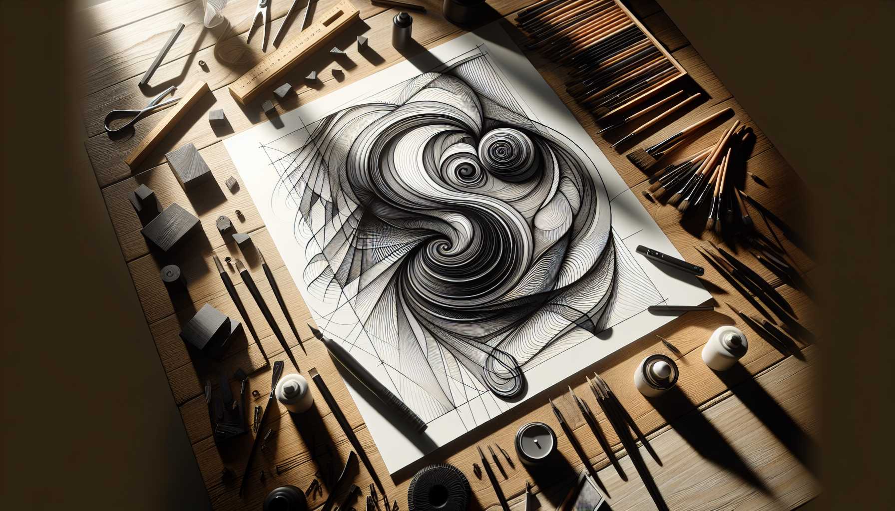 Abstract Line Art: Mastering Linear Composition in Painting