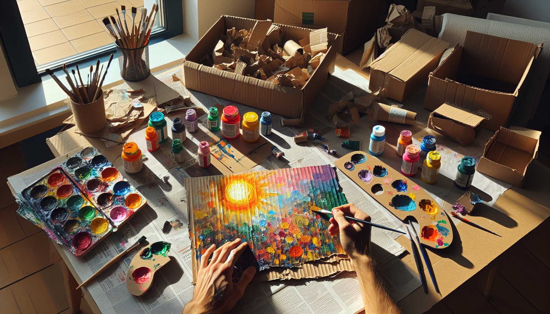 Cardboard Painting Projects: Simple Art with Household Items