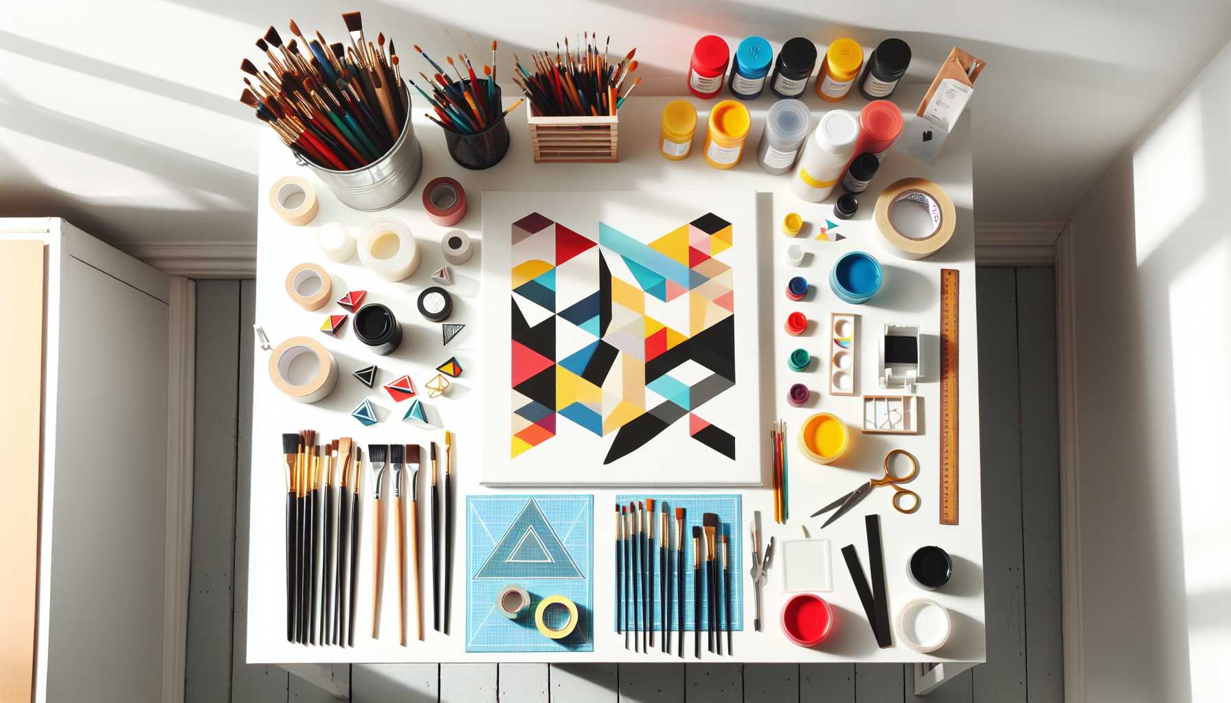 Basic Shape Painting: Geometric Art Guide for Beginners