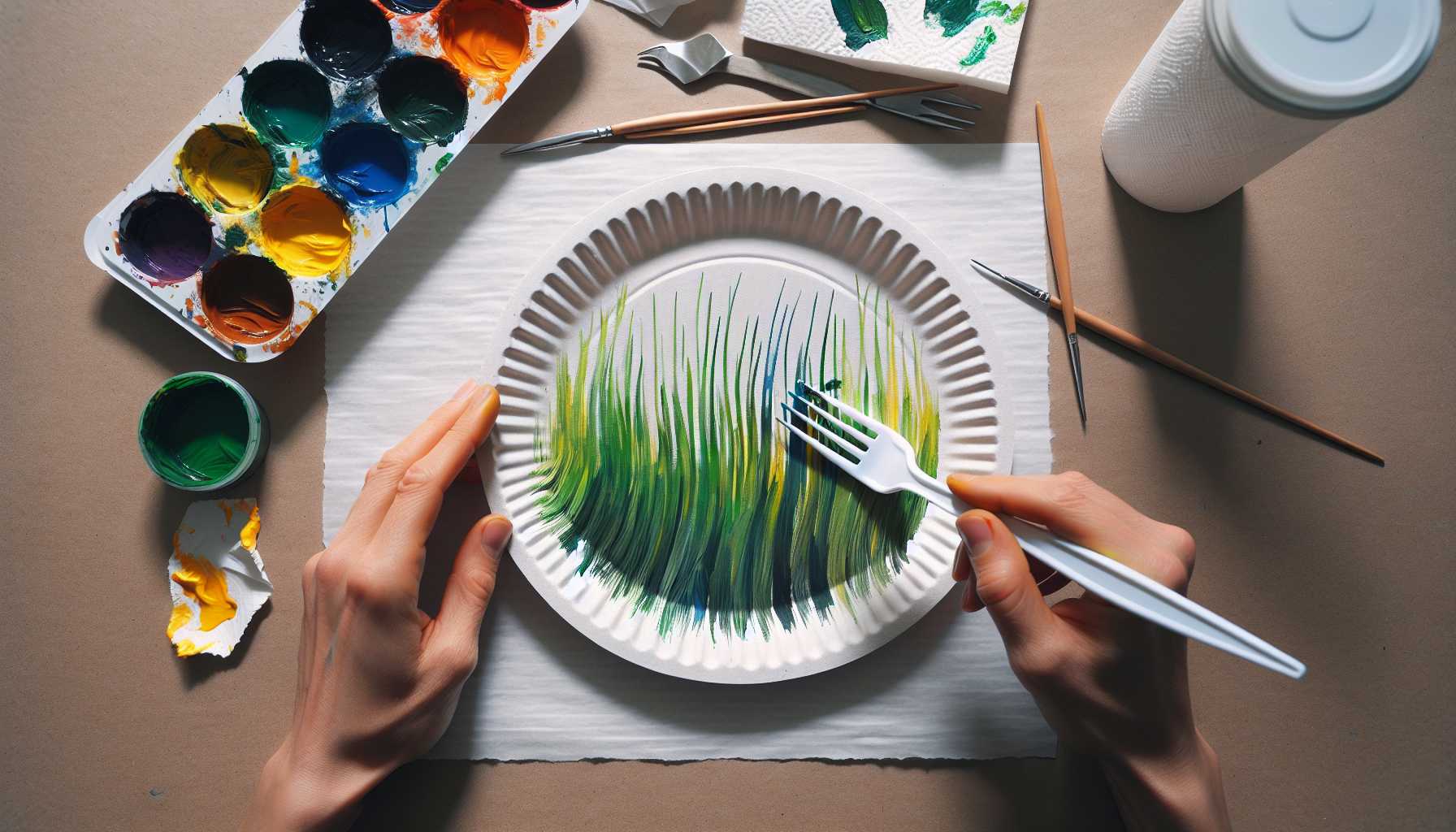 Simple Fork Painting Techniques: Easy Pattern Art Tutorial