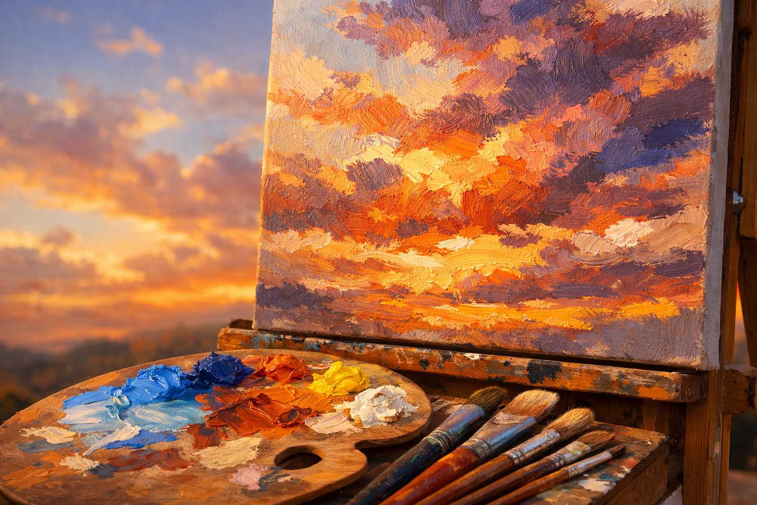 Impressionist Sky Painting: Cloud and Weather Effects