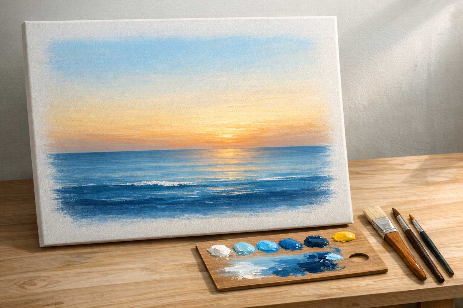 Minimalist Ocean Art: Simple Seascape Painting Ideas